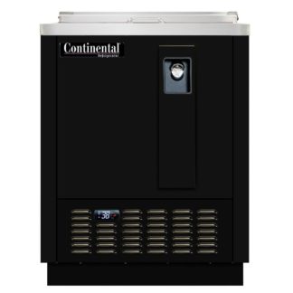Continental CBC24 24" Forced Air Bottle Cooler - Holds (108) 12 oz Bottles, Black, 115v