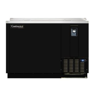 Continental CBC50 50" Forced Air Bottle Cooler - Holds (432) 12 oz Bottles, Opener, 115v