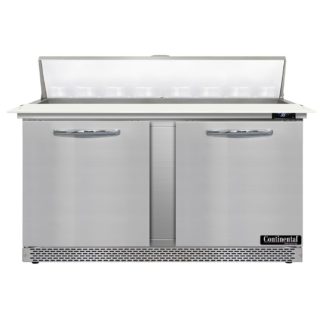 Continental D60N16C-FB 60" Sandwich/Salad Prep Table w/ Refrigerated Base, 115v