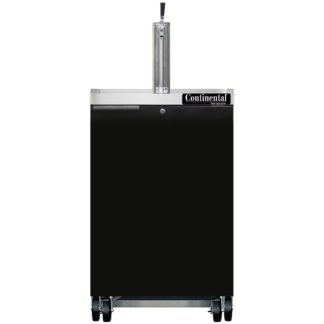 Continental KC24N 24" Draft Beer System w/ (1) Keg Capacity - (1) Column, Black, 115v