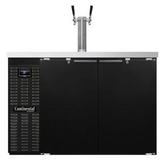 Continental KC50N 50" Draft Beer System w/ (2) Keg Capacity - (1) Column, Black, 115v