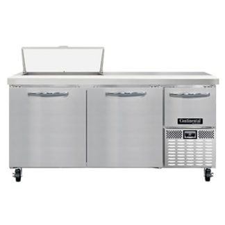 Continental RA68N8 68" Pizza Prep Table w/ Refrigerated Base, 115v