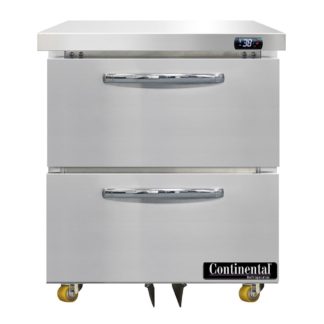 Continental SW27N-U-D 27" W Undercounter Refrigerator w/ (1) Section & (2) Drawers, 115v