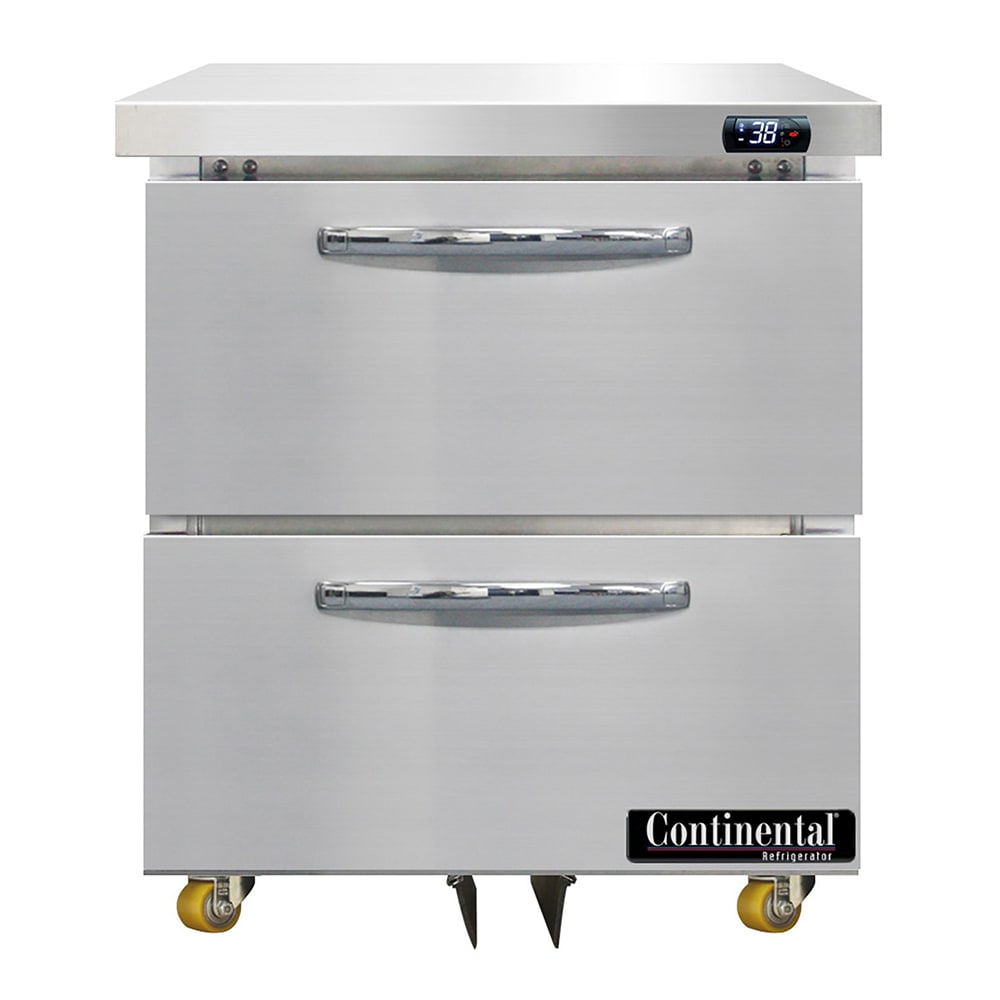 Continental SW27N-U-D 27" W Undercounter Refrigerator w/ (1) Section & (2) Drawers, 115v