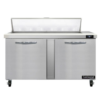 Continental SW60N12 60" Sandwich/Salad Prep Table w/ Refrigerated Base, 115v