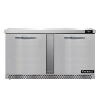 Continental SW60N-FB 60" Worktop Refrigerator w/ (2) Sections, 115v