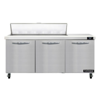 Continental SW72N12 72" Sandwich/Salad Prep Table w/ Refrigerated Base, 115v