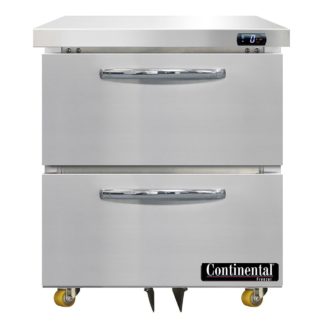 Continental SWF27N-U-D 27" W Undercounter Freezer w/ (1) Section & (2) Drawers, 115v