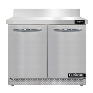 Continental SWF36NBS-FB 36" W Work Top Freezer w/ (2) Sections & (2) Doors, 115v