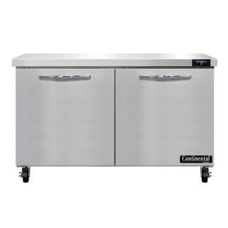 Continental SWF48N 48" W Work Top Freezer w/ (2) Sections & (2) Doors, 115v