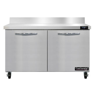Continental SWF48NBS 48" W Work Top Freezer w/ (2) Sections & (2) Doors, 115v