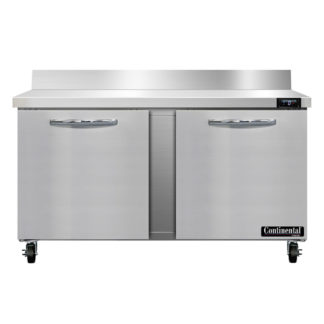 Continental SWF60NBS 60" W Work Top Freezer w/ (2) Sections & (2) Doors, 115v