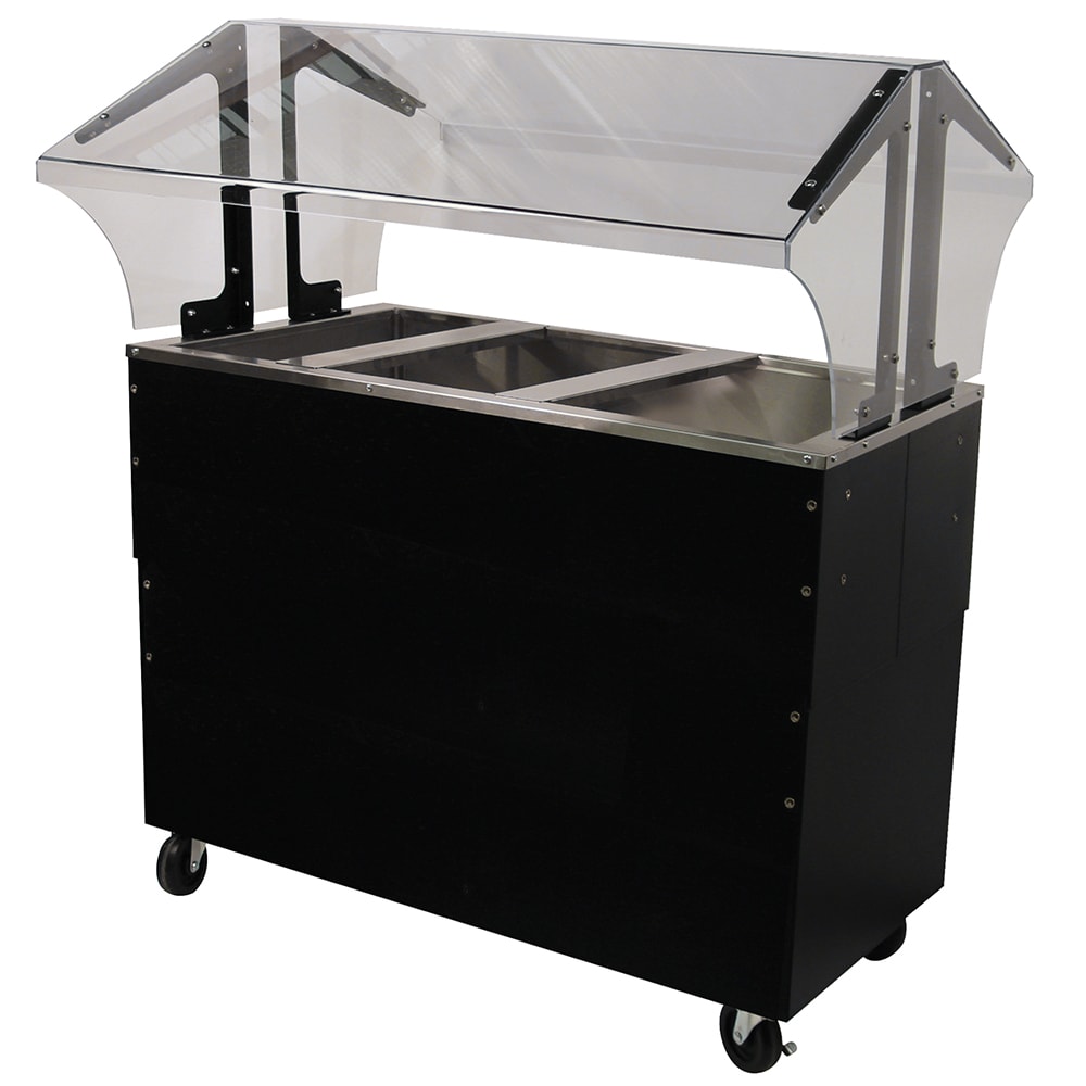 Advance Tabco B3-CPU-B-SB 47 1/8" Cold Food Bar - (3) Pan Capacity, Floor Model, Black
