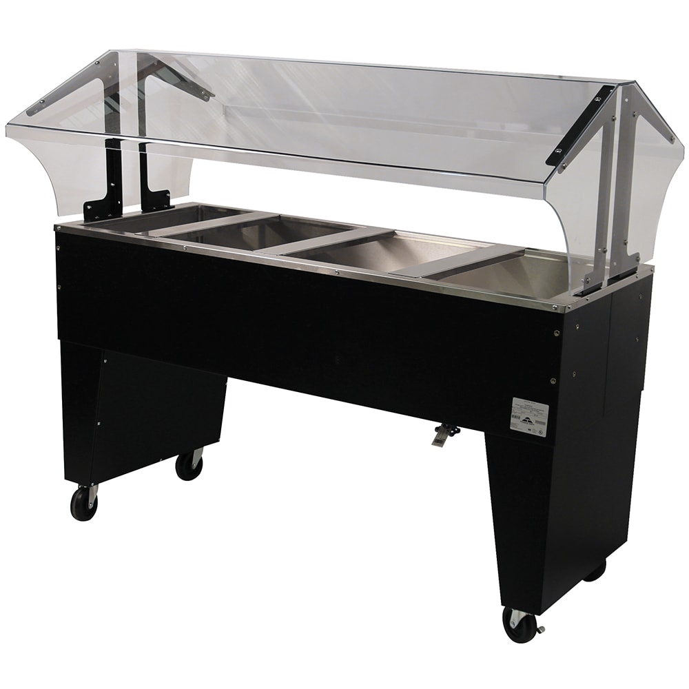 Advance Tabco B4-CPU-B 62 7/16" Cold Food Bar - (4) Pan Capacity, Floor Model, Black