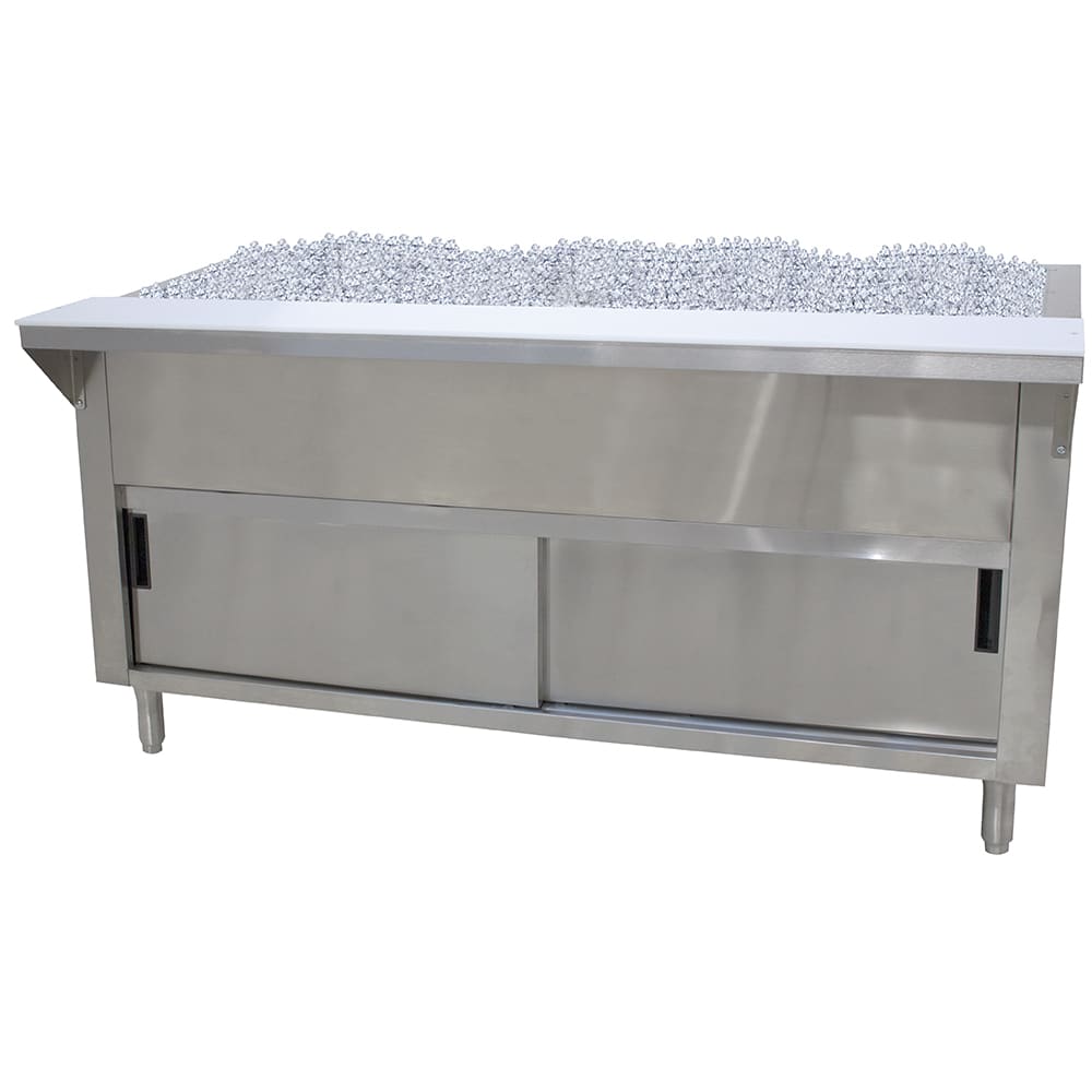 Advance Tabco CPU-2-DR 31 13/16" Cold Food Bar - (2) Pan Capacity, Floor Model, Stainless Steel