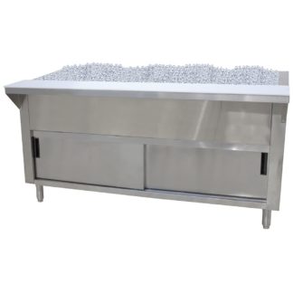 Advance Tabco CPU-5-DR 77 3/4" Cold Food Bar - (5) Pan Capacity, Floor Model, Stainless Steel