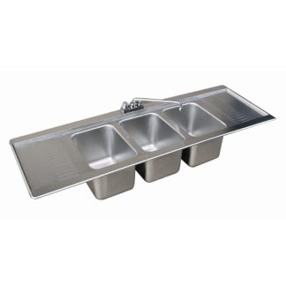 Advance Tabco DBS-63C 72" 2 Compartment Sink w/ 10"L x 14"W Bowl, 10" Deep