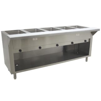 Advance Tabco HF-5G-LP-BS 77 3/4" Hot Food Table w/ (5) Wells & Cutting Board, Liquid Propane