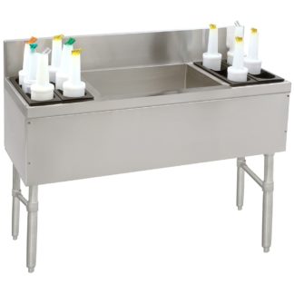 Advance Tabco PRC-19-54LR-10 54" Prestige Cocktail Station w/ 89 lb Ice Bin, Stainless