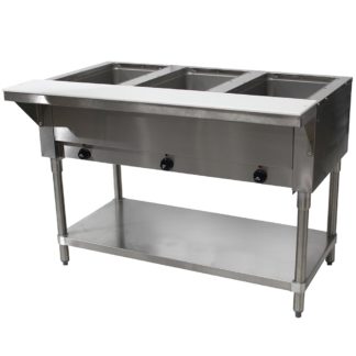 Advance Tabco SW-3E-120 47 1/8" Hot Food Table w/ (3) Wells & Cutting Board, 120v