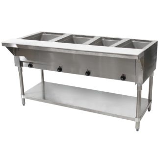 Advance Tabco SW-4E-120 62 3/8" Hot Food Table w/ (4) Wells & Cutting Board, 120v