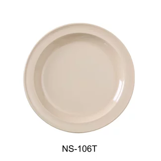 Yanco NS-106T Nessico Round Plate, 6.5" Diameter, Melamine, Tan Color, Pack of 48
