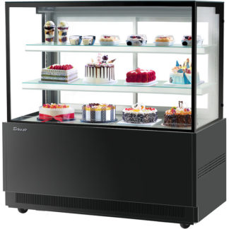 Turbo Air TBP60-54NN-B 59" Full Service Bakery Case w/ Straight Glass - (3) Levels, 115v