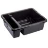 Tablecraft 1547B Bus Box w/ (2) Compartments - 21 1/2" x 17" x 7", Black