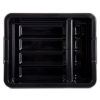 Tablecraft 1547B Bus Box w/ (2) Compartments - 21 1/2" x 17" x 7", Black - Image 2