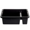 Tablecraft 1547B Bus Box w/ (2) Compartments - 21 1/2" x 17" x 7", Black - Image 3