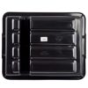 Tablecraft 1547B Bus Box w/ (2) Compartments - 21 1/2" x 17" x 7", Black - Image 4