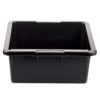 Tablecraft 1547B Bus Box w/ (2) Compartments - 21 1/2" x 17" x 7", Black - Image 5
