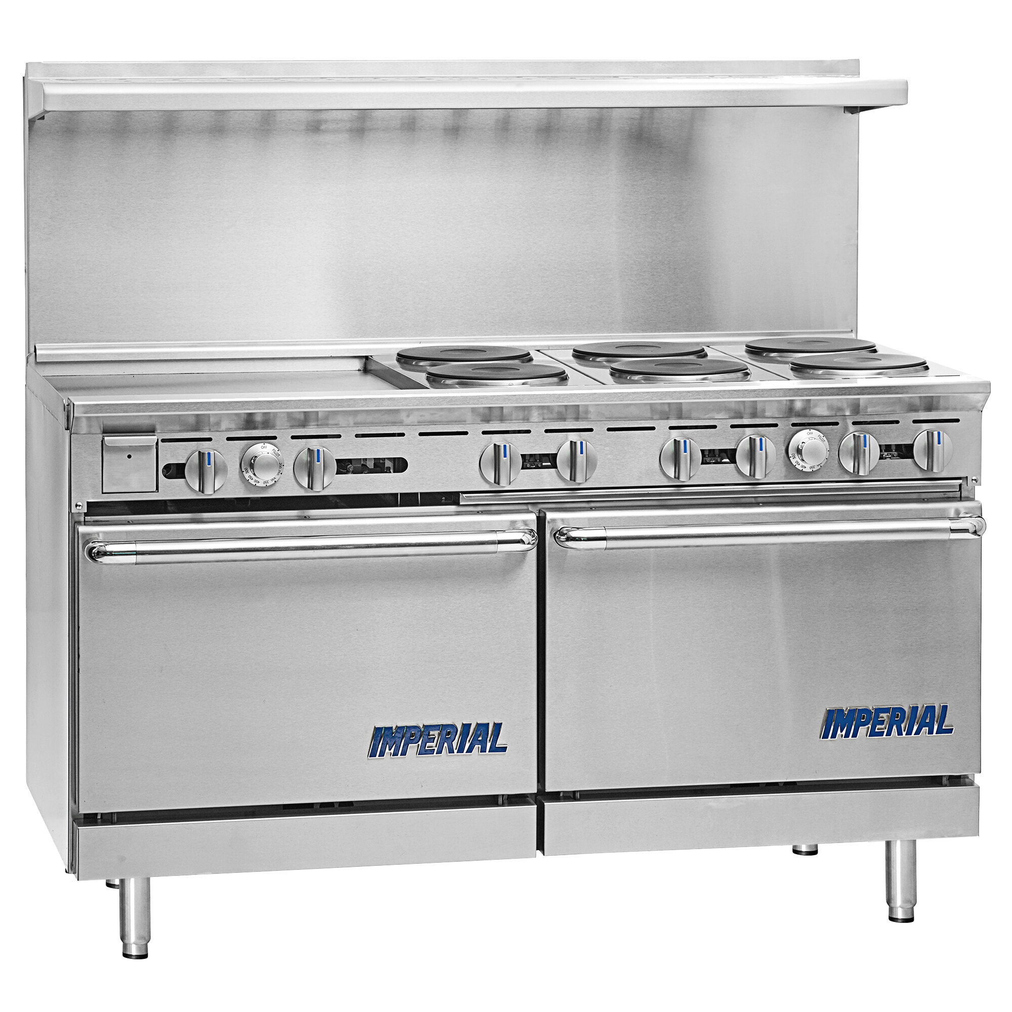 Imperial IR-6-G24T-E 60" 6 Sealed Element Electric Range w/ Griddle