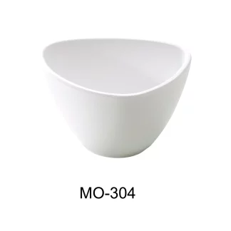 Yanco MO-304 Moderne 4" Triangle Bowl 8 Oz,White, Melamine, Pack of 48
