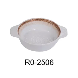 Yanco RO-2406 Rockeye-2 5 1/2" X 2 1/4" Nappie Bowl 14 Oz, Porcelain, Two-Tone, Pack of 36
