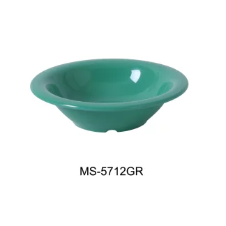 Yanco MS-5712GR Mile Stone Soup Bowl, 12 Oz Capacity, 1.75" Height, 7.25" Diameter, Melamine, Green Color, Pack of 48