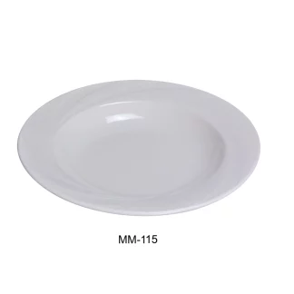 Yanco MM-115 Miami 11.5" Pasta Bowl, 22 Oz Capacity, Porcelain, Bone White, Pack of 12