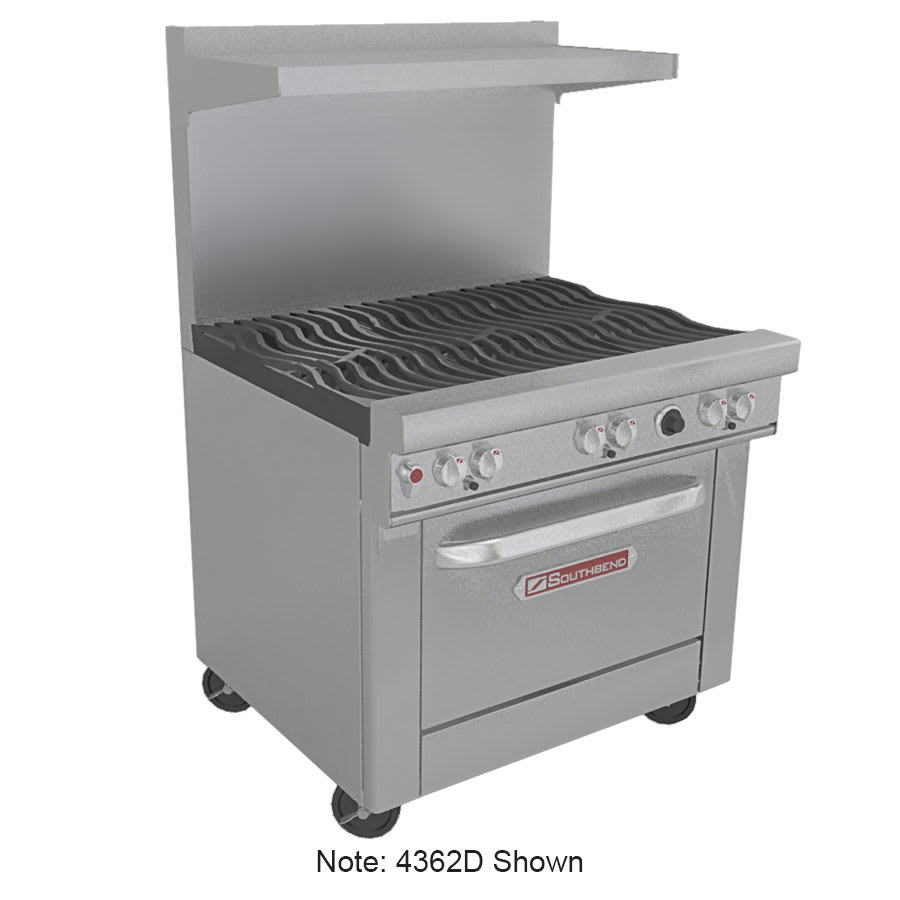 Southbend 4363D-2TL 36" 2 Burner Gas Range w/ 24" Left Griddle, Standard Oven