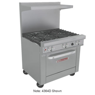 Southbend 4364D-2GL 36" 2 Burner Gas Range w/ 24" Left Griddle, Standard Oven