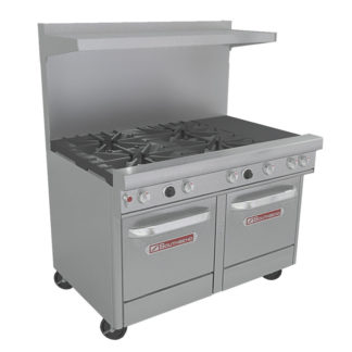 Southbend 4481EE-7L 48" 6 Burner Gas Range w/ (2) Space Saver Oven