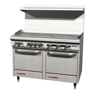 Southbend S48EE-4G 48" Gas Range w/ Griddle & (2) Space Saver Ovens