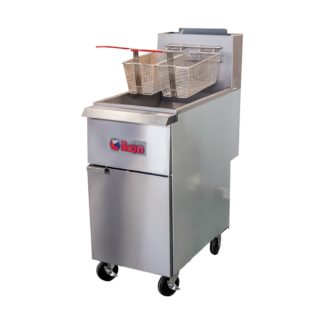 IKON IGF-75/80 Gas Fryer - (1) 80 lb Vat, Floor Model