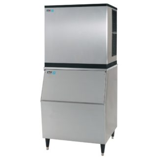 ITV Ice Makers MS1000A2F/S300 970 lb Spika Full Cube Ice Machine w/ Bin - 282 lb Storage, Air Cooled, 208/230v/1ph