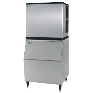 ITV Ice Makers MS1000W2F/S300 974 lb Spika Full Cube Ice Machine w/ Bin - 282 lb Storage, Water Cooled, 208/230v/1ph