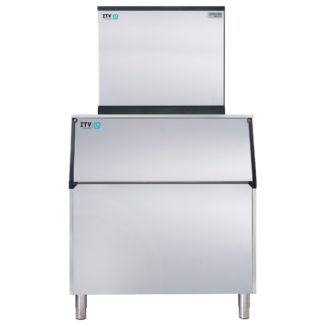 ITV Ice Makers MS1000W2F/S750 974 lb Spika Full Cube Ice Machine w/ Bin - 742 lb Storage, Water Cooled, 208/230v/1ph