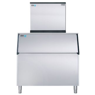 ITV Ice Makers MS1000W2F/S900 974 lb Spika Full Cube Ice Machine w/ Bin - 858 lb Storage, Water Cooled, 208/230v/1ph