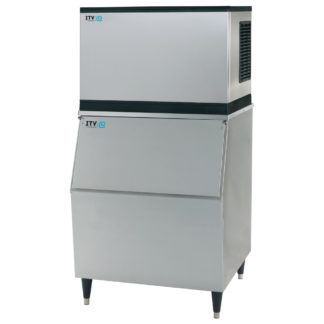 ITV Ice Makers MS500AF/S300 494 lb Spika Full Cube Ice Machine w/ Bin - 282 lb Storage, Air Cooled, 115v