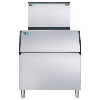 ITV Ice Makers MS500AF/S750 494 lb Spika Full Cube Ice Machine w/ Bin - 742 lb Storage, Air Cooled, 115v
