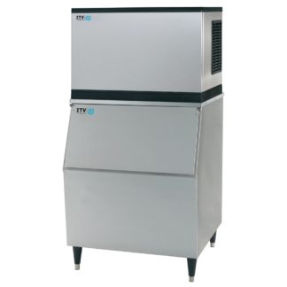 ITV Ice Makers MS500AH/S300 494 lb Spika Half Cube Ice Machine w/ Bin - 282 lb Storage, Air Cooled, 208-230v