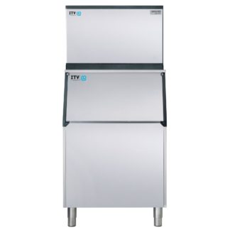 ITV Ice Makers MS500AH/S500 494 lb Spika Half Cube Ice Machine w/ Bin - 510 lb Storage, Air Cooled, 208-230v